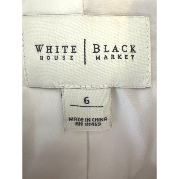 White House Black Market Size 6 Linen Blend Short Sleeve Blazer - Picture 3 of 14